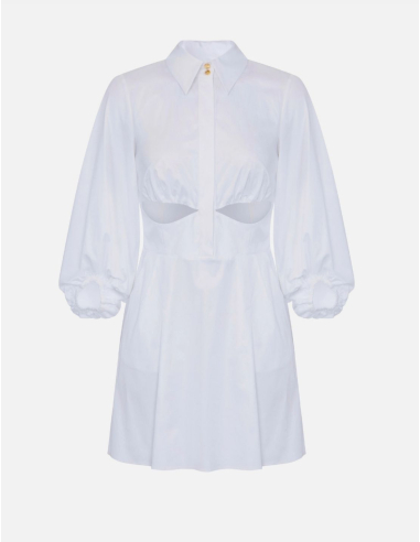 Elisabetta Franchi robe blanche manches ballon
