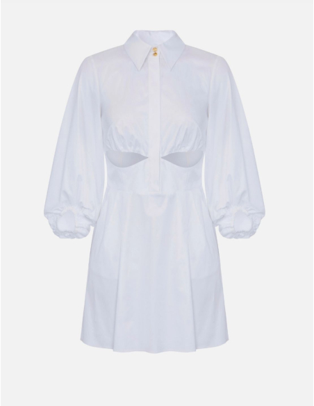 Elisabetta Franchi robe blanche manches ballon