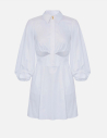Elisabetta Franchi white balloon sleeve dress