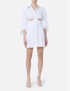 Elisabetta Franchi robe blanche manches ballon 2