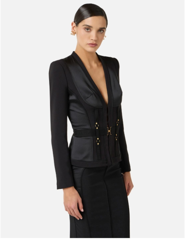 Elisabetta Franchi veste satin élégant luxe