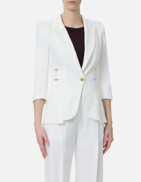 Elisabetta Franchi veste tissu lin léger mode