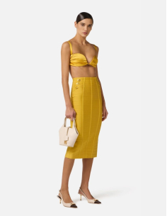 Elisabetta Franchi jupe texture sculptante chic 2