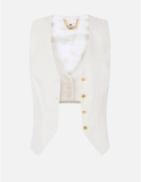 Elisabetta Franchi gilet crêpe léger chic