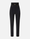 Elisabetta Franchi pantalon taille haute satin