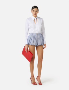 Elisabetta Franchi short taffetas nylon rayures 2