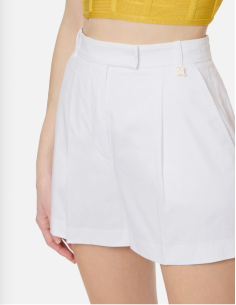 Elisabetta Franchi stretch cotton shorts white 2