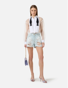 Elisabetta Franchi combinaison organdi denim chic 2