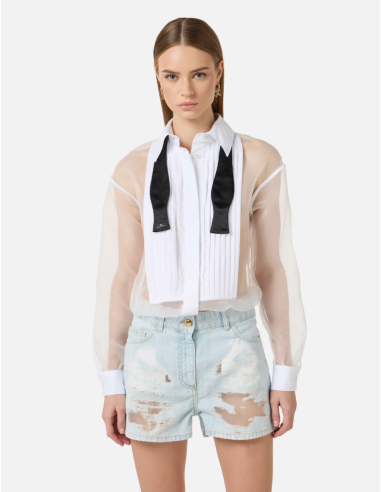 Elisabetta Franchi combinaison denim destroyed tendance