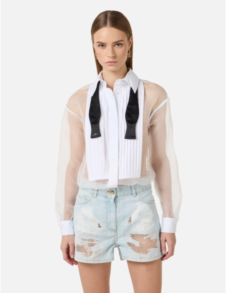 Elisabetta Franchi combinaison denim destroyed tendance