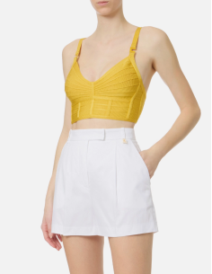 Elisabetta Franchi top texture sculptante mode