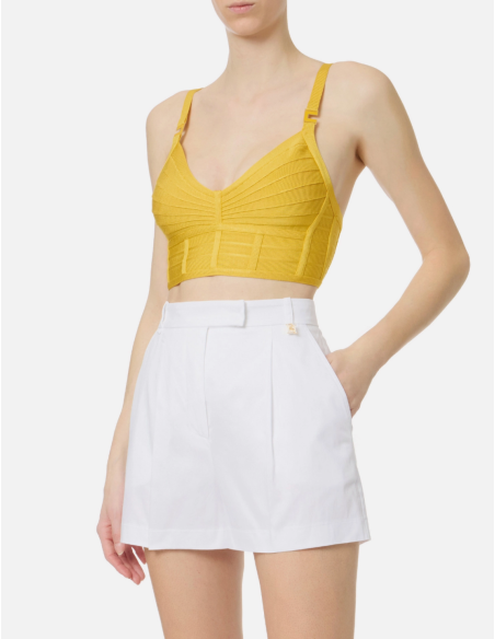 Elisabetta Franchi top texture sculptante mode