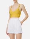 Elisabetta Franchi top texture sculptante mode