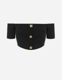 Elisabetta Franchi top tricot noir chic