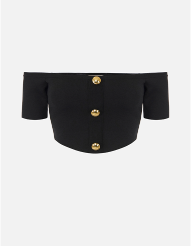 Elisabetta Franchi top tricot noir chic