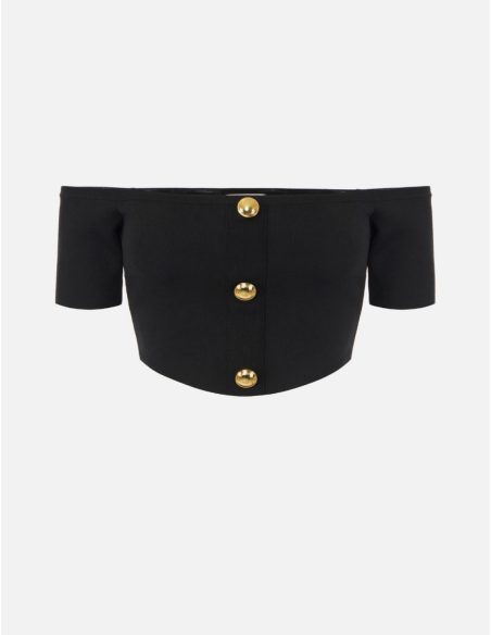 Elisabetta Franchi knit top black chic