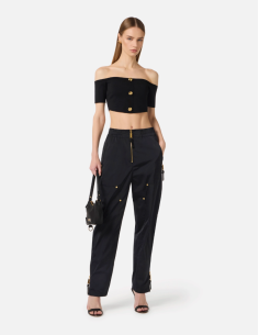 Elisabetta Franchi top tricot noir chic 2