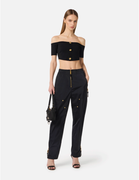 Elisabetta Franchi top silhouette moderne chic
