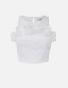 Elisabetta Franchi top coton stretch blanc