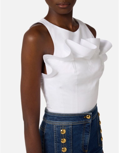 Elisabetta Franchi top coton mode casual
