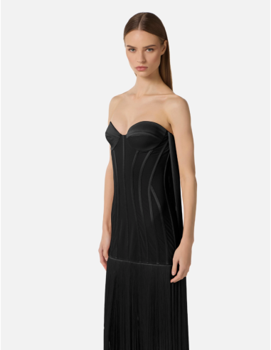 Robe de soirée longue bustier noir