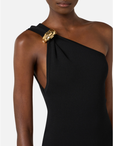 Elisabetta Franchi Roma knit dress black