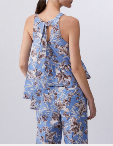 Top LIU JO Imprimé Bleu - WA6365