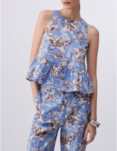 LIU JO Blue Printed Top – WA6365