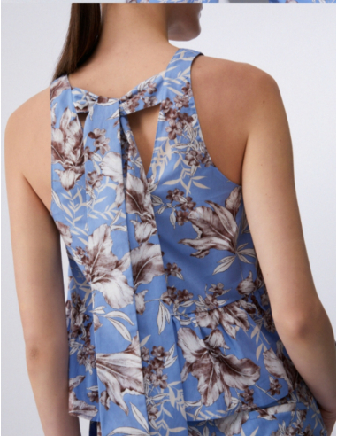 Top LIU JO Imprimé Bleu - WA6365