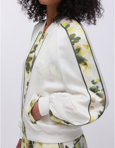 Liu Jo white green printed jacket women premium