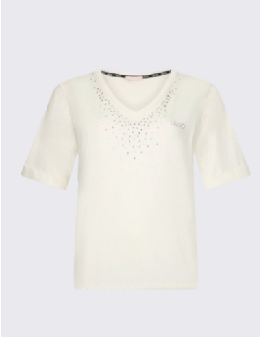 Liu Jo women t‑shirt rhinestone chic fashion