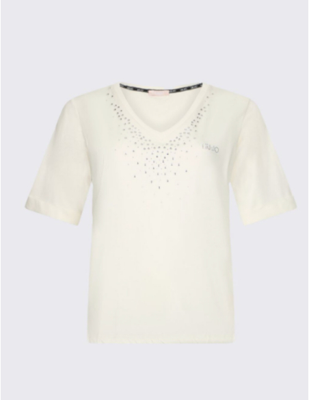 Liu Jo women t‑shirt rhinestone chic fashion