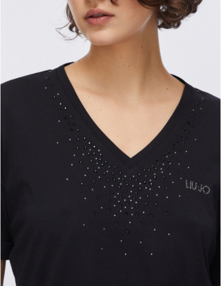 Liu Jo T-shirt avec strass street style femme