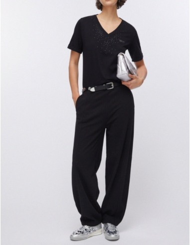 Liu Jo Rhinestone T-shirt feminine elegant outfit