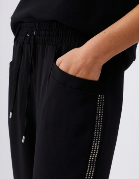 Liu Jo rhinestone trousers women practical pockets