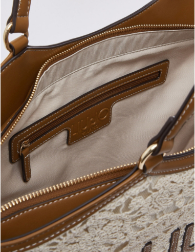 Liu Jo large lace tote bag women chic fashion