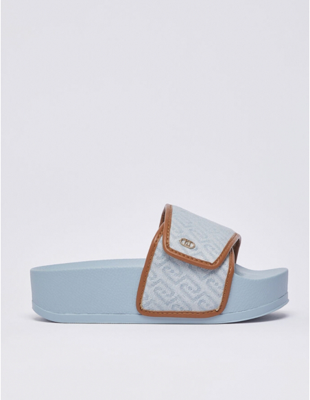 Liu Jo denim platform mules women chic summer style