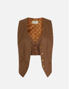Elisabetta Franchi gilet crêpe léger chic