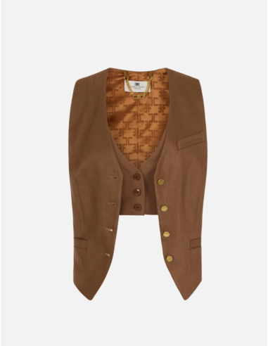 Elisabetta Franchi gilet crêpe léger chic