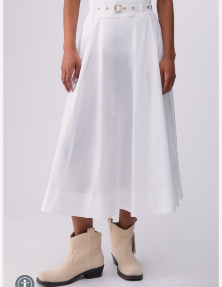 Liu Jo jupe midi blanche élégance fashion femme