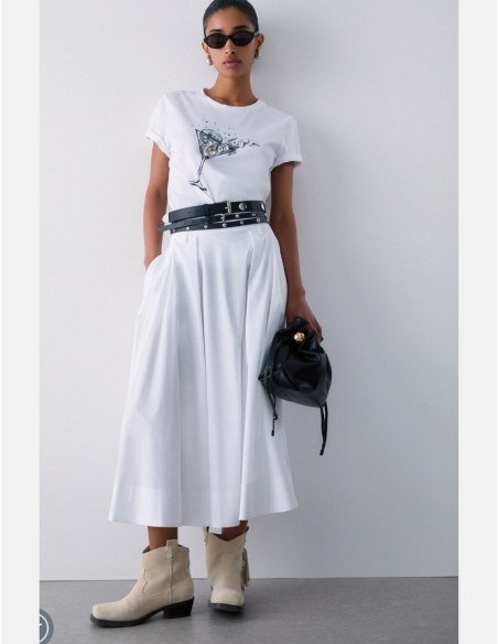 Liu Jo jupe midi taille haute look moderne femme