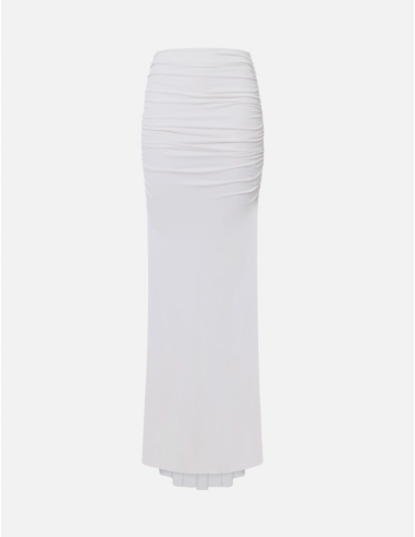 Jupe Longue Drapée Blanche Elisabetta Franchi