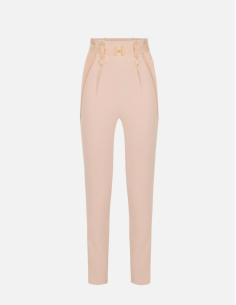 Elisabetta Franchi pantalon taille haute satin