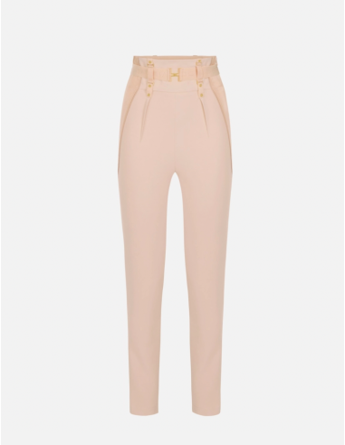 Elisabetta Franchi pantalon taille haute satin