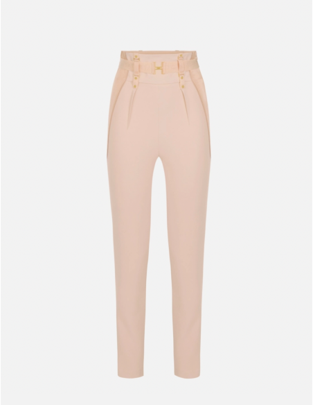 Elisabetta Franchi pantalon taille haute satin