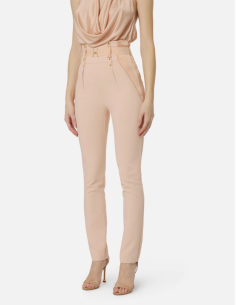 Elisabetta Franchi pantalon taille haute satin 2