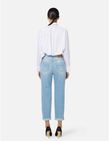 Jean marque italienne avec chaine or