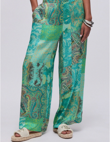 Liu Jo pantalon satin imprimé femme chic tendance