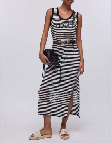 Liu Jo striped maxi dress women chic fashion