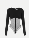 Elisabetta Franchi jersey crepe tulle bodysuit luxury